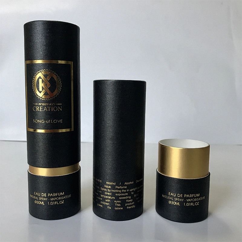 Custom cardboard iridescent paper 30ml essential oil perfume bottle box packaging tube