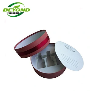 Custom Paper Size Cosmetic Bottle Packaging Round Craft Cylinder Shape Small Essential Oil Cosmetic Set Package Paper Box