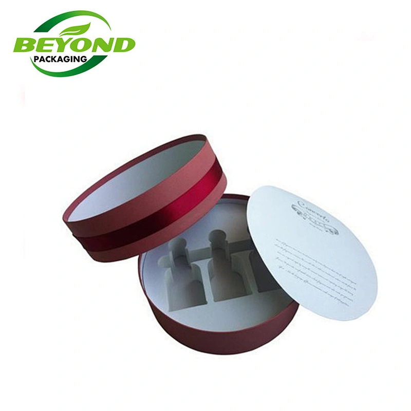 Custom Paper Size Cosmetic Bottle Packaging Round Craft Cylinder Shape Small Essential Oil Cosmetic Set Package Paper Box