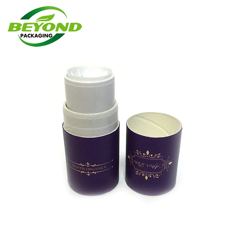 Custom printing cardboard solid perfume stick packaging paper tube containers