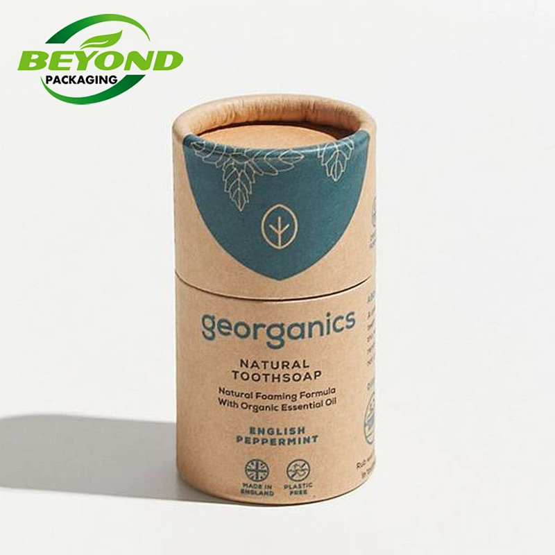 Biodegradable Round Cylinder Circle Box Customised Easy Box For Scented Candle Jar With Mini Box