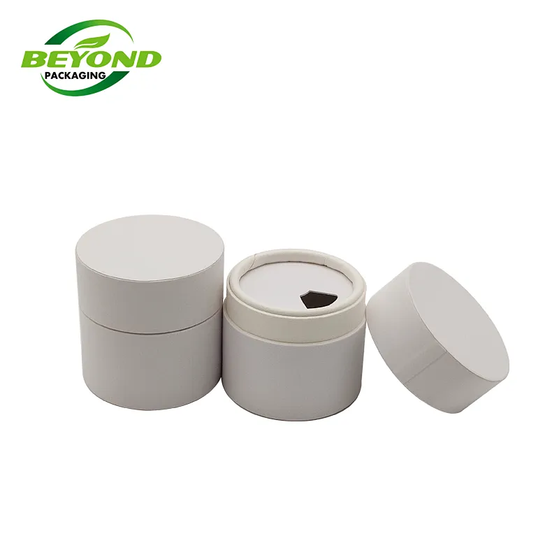 Custom Printing Eco Recyclable Sea Bath Salt Powder Cosmetic Packaging Cardboard Empty Round Cylinder Paper Tube with Top Shaker
