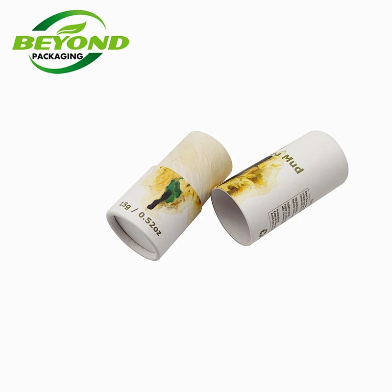 10ml 15ml 20ml 30ml glass dropper bottle recycled kraft cardboard with CMYK printing round art paper cosmetic packaging