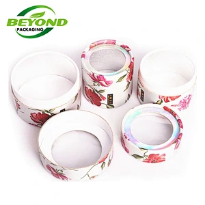 Wholesale Kraft Cardboard Hard Cylinder Paper Tube Display With Pvc Window Cylinder Box  For Tea Packaging Box