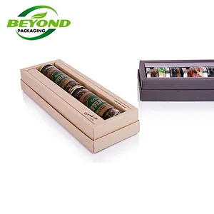 Customized Rigid Cardboard Food Grade Candy Baklava Chocolate Box with Window On Lid
