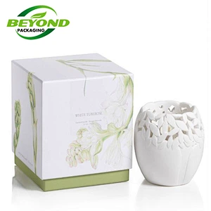 Wholesale Custom Luxury Paper Cardboard  2 Piece Square Candle Gift Box Packaging Luxury Lid and base Gift Box