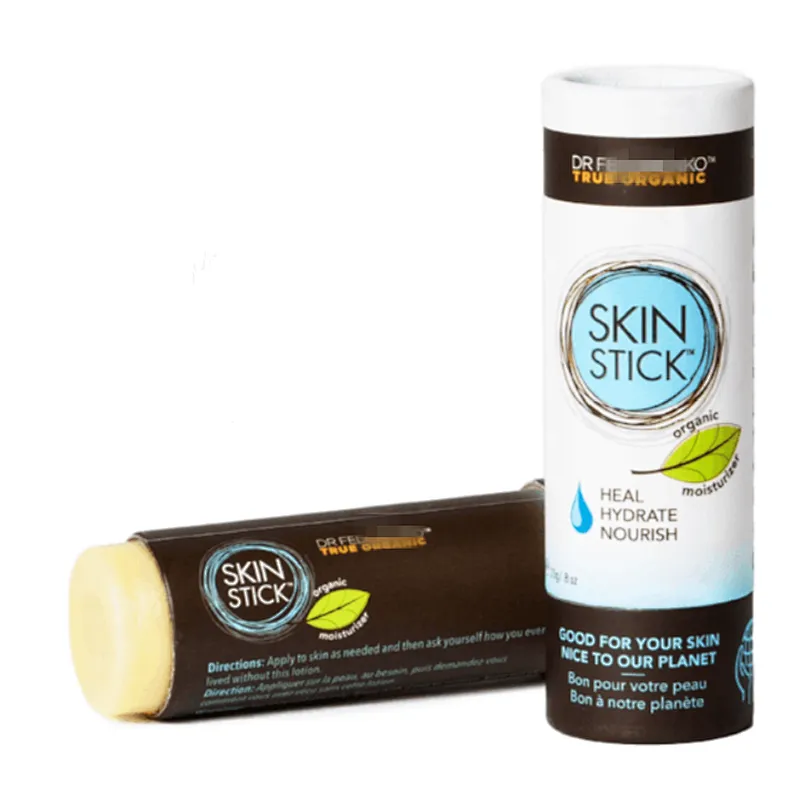Custom Biodegradable Packaging Box Deodorant Stick Cylinder Printed Eco Friendly Round Push Up Cardboard Paper Tube