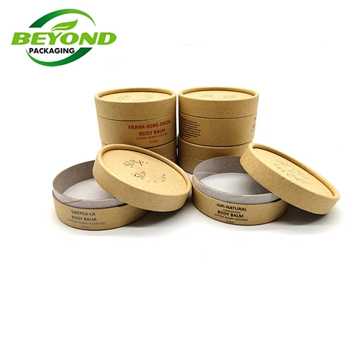 Empty Cylinder Paper Tubes Packaging Solid Perfume  Kraft Packaging Body Butter Craft Round Container
