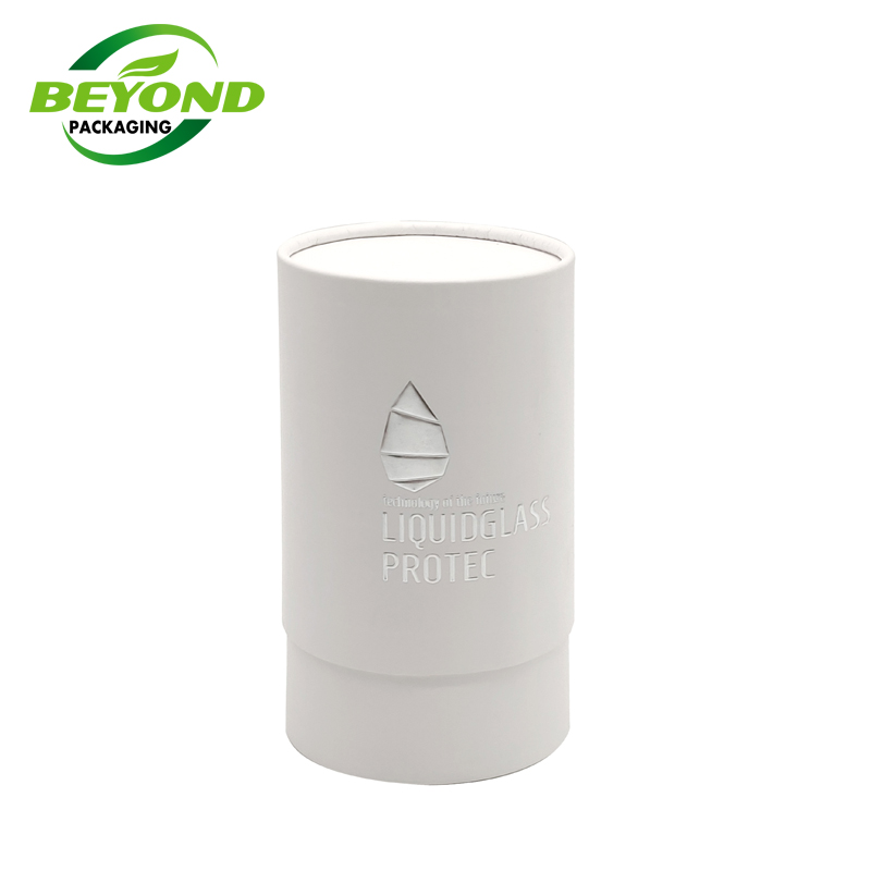 Wholesale Recycled Round White Kraft Cardboard Paper Tube For Cosmetic Packaging Custom Printing Cylinder Packing box