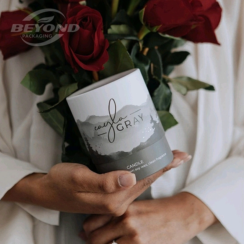 Biodegradable Recycled Material Cardboard Custom Design Candle Paper Packaging Tube Boxes