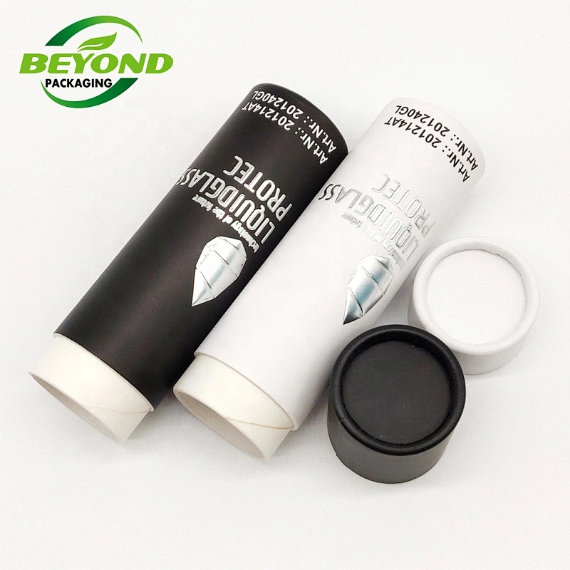 Wholesale High Quality Silver Stamping Mini Circular Skincare Cosmetic Package Paper Tube Box