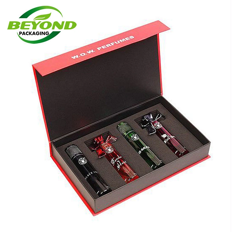 Custom Logo Cardboard Magnetic Paper Packaging Essential Oil Bottle Cosmetic Gift Box with Magnet Closure