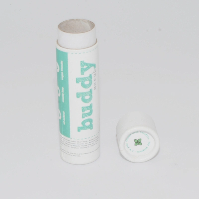 Eco Friendly Round Cylinder Push Up Paper Tube Kraft Cardboard For Lip Balm Set Packaging Container For 6g Deodorant Tube