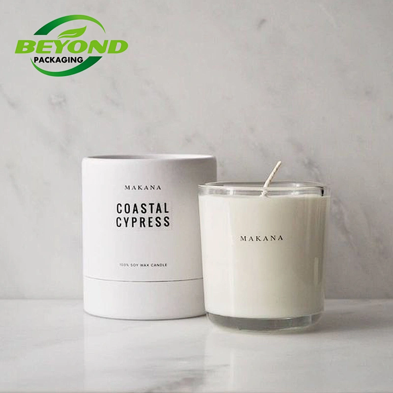 Customized printing luxury design cylinder cardboard packaging paper tube for candle paper box