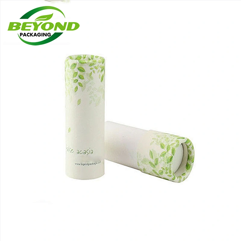 Custom Printed Cardboard Deodorant Container Eco Friendly 60g Sunscreen Sticker Packaging Tube Push Up Paper Tubes