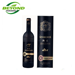 Eco Friendly Biodegradable Custom Size Printing Luxury Cardboard Cylinder Shape Wine Packaging For Food Containers Boxes Storage