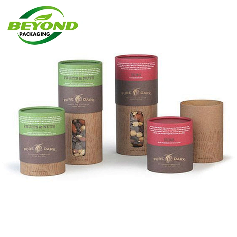 Customized Wholesale Luxury Cylinder Paperboard Tea Tube Packaging Paper Canister Cylinder Packaging Box