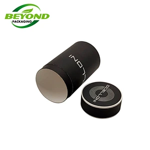 Beyond Package Cylindrical Round Cardboard Recycled Flat Box Packaging For Candle Jar Packaging With logo Sliver Foil Stamping