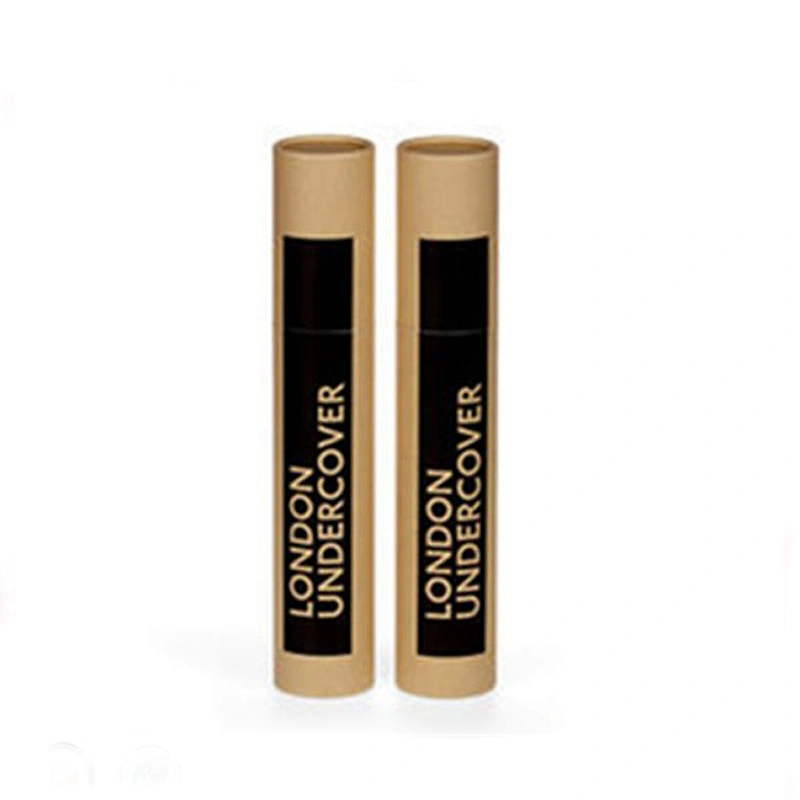 Eco friendly mailing paper brown cardboard carton tube for poster with plastic lids