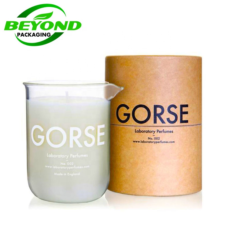 Hot sale Luxury  Biodegradable Round Rigid Cardboard Custom Logo Candle Paper Packaging Box for Candle