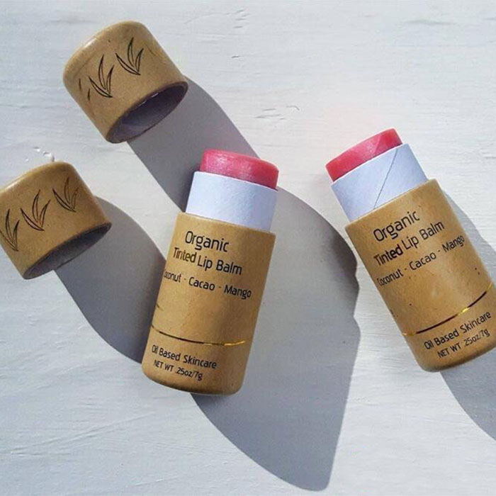 Customized Eco Friendly Biodegradable Lip Balm Stick Kraft Container Cylinder Paper Tube Food Package