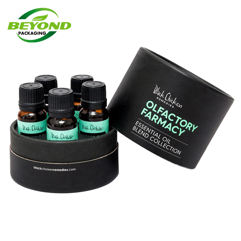 Wholesale  Private Custom Design Skincare Cosmetic Paper Tube For Essential Oil 10ml Bottles Set