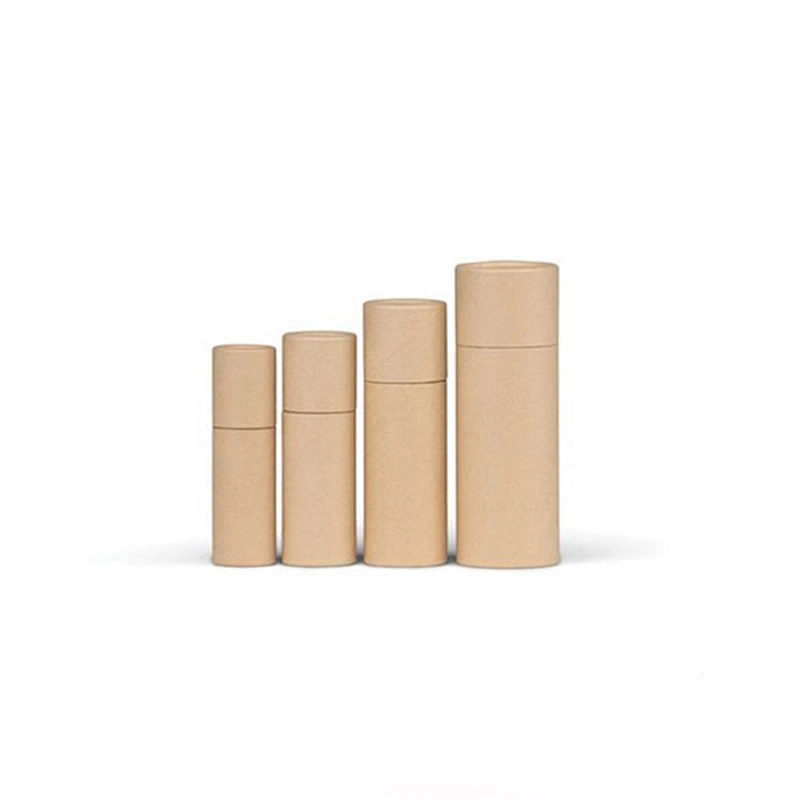 high quality professional kraft cosmetic push up containers lip balm tube paper eco friendly