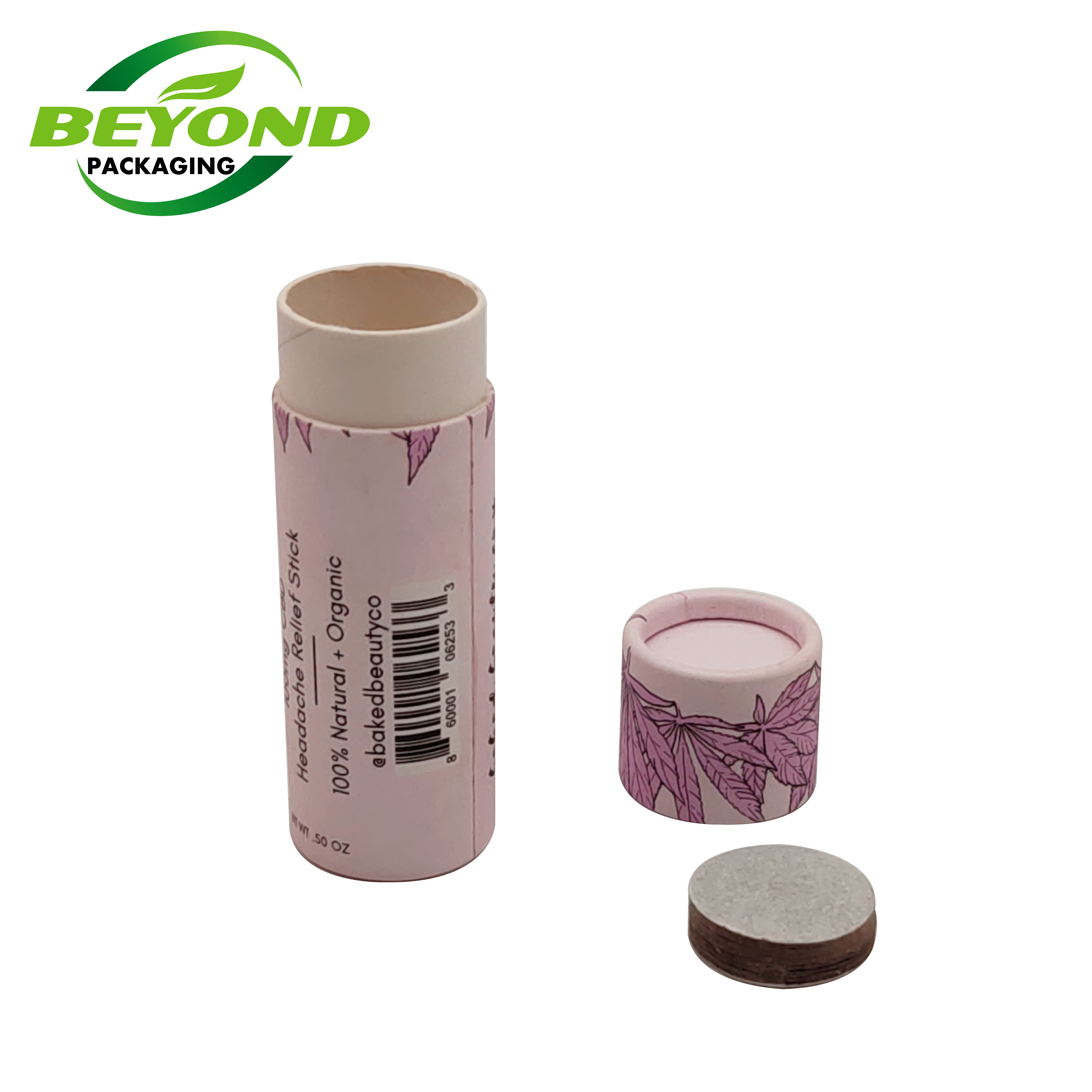 Biodegradable Friendly White Kraft Lip Balm Tubes Lispstick Cardboard Light Purple Chapstick Push Up Paper Tube Directly Filling
