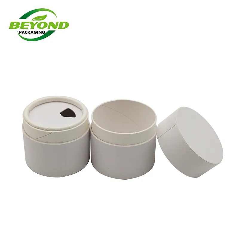 Custom Printing Eco Recyclable Sea Bath Salt Powder Cosmetic Packaging Cardboard Empty Round Cylinder Paper Tube with Top Shaker