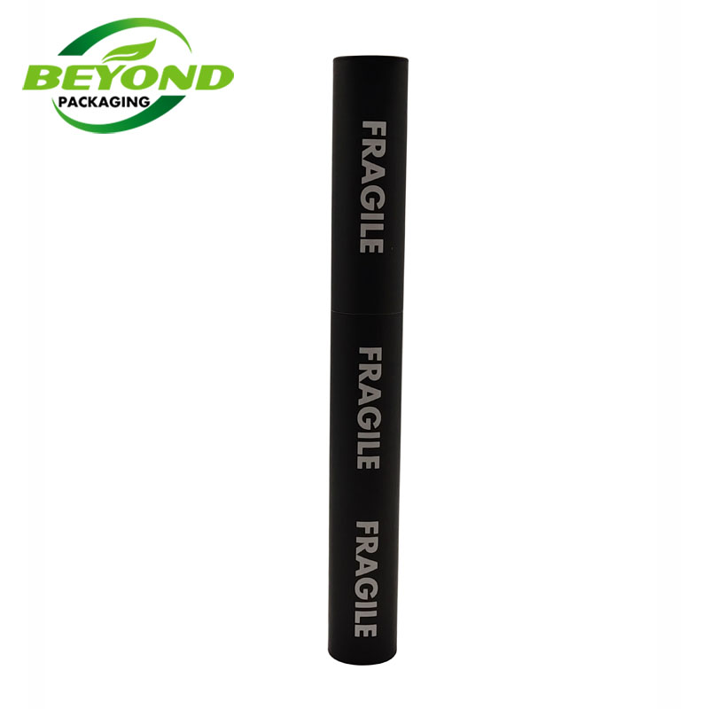 Incense packing custom small size single color printing hand made cardboard small black round tube