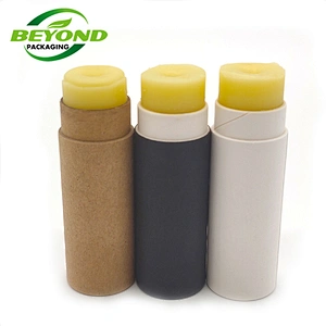 Biodegradable cosmetic containers deodorant/lipstick/lip balm container 0.3oz/5 oz lip balm tube