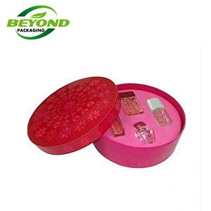 Custom Paper Size Cosmetic Bottle Packaging Round Craft Cylinder Shape Small Essential Oil Cosmetic Set Package Paper Box
