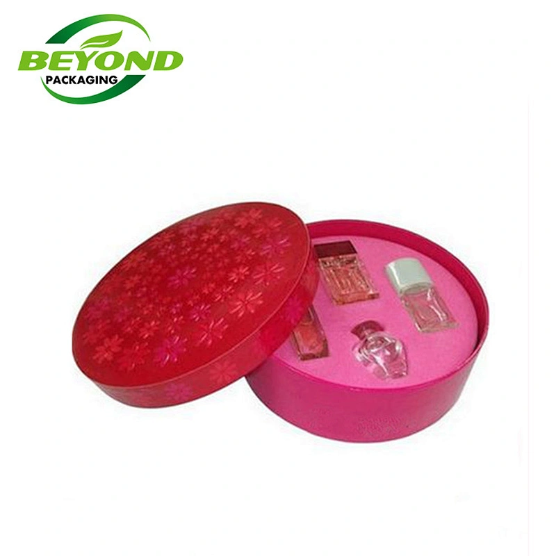Custom Paper Size Cosmetic Bottle Packaging Round Craft Cylinder Shape Small Essential Oil Cosmetic Set Package Paper Box
