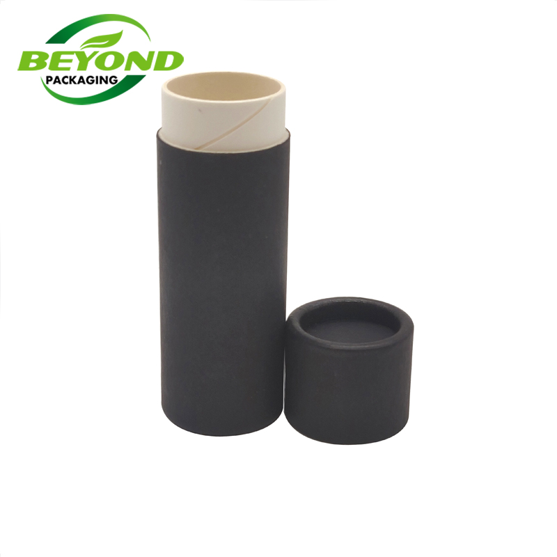 Eco-friendly deodorant stick container 7g 0.3oz 60g 2oz 75g 2.5oz black lip balm kraft paper tube