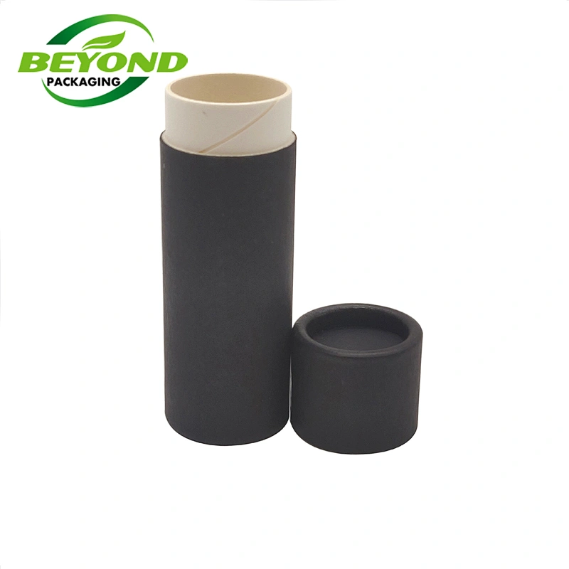 Eco-friendly deodorant stick container 7g 0.3oz 60g 2oz 75g 2.5oz black lip balm kraft paper tube