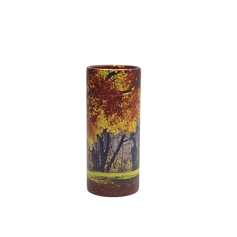 Eco friendly recycled customized printing kraft rolled edge cardboard paper tube for incense packaging