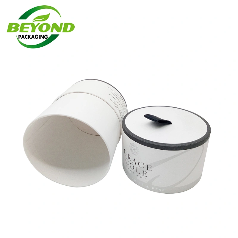 Paper Cylinder Tube for Candle Container Packaging Product Box Special Paper Eco Friendly High Grade Custom Recyclable White OEM