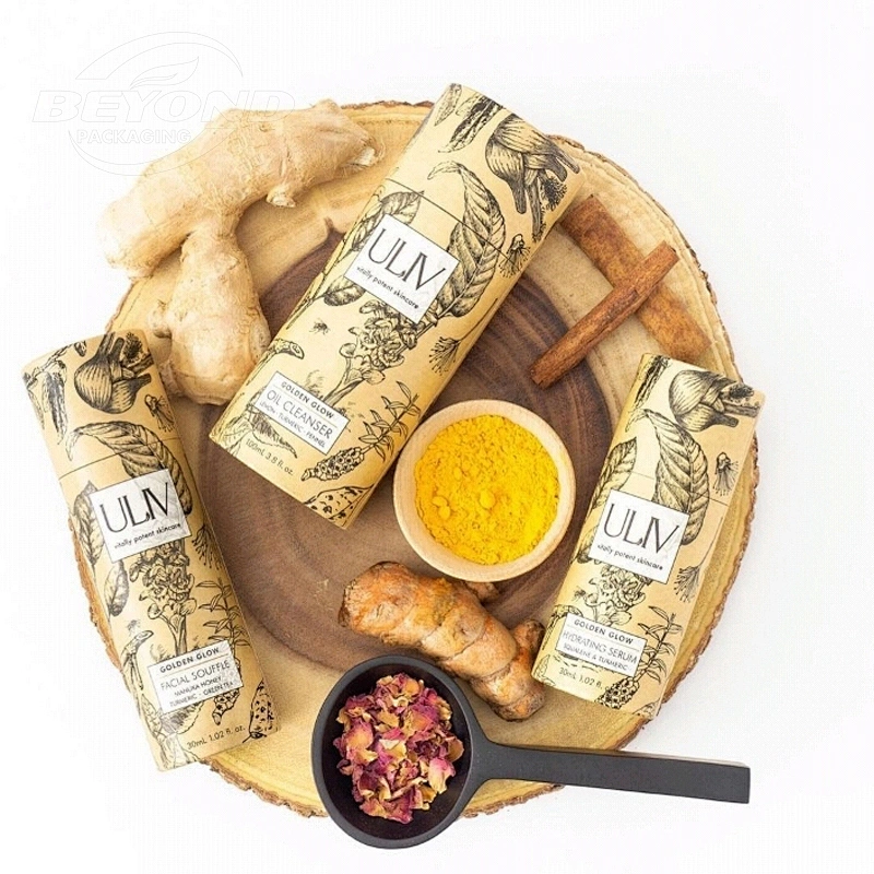 Biodegradable Recycled Luxury Cosmetic Cardboard Packaging Paper Tube for Essential Oil Glass Dropper Bottle Packaging