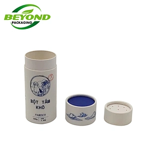 Kraft paper tube with shaker tube cover cardboard shaker tubes for food and powder cylinder sieve