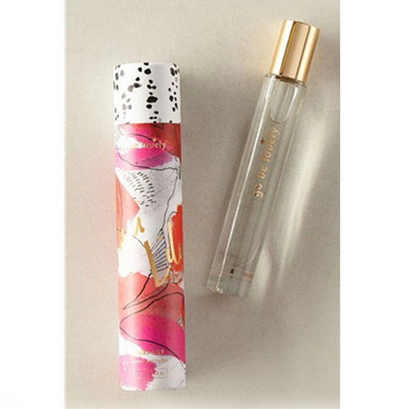 Biodegradable Round Cylinder Kraft Paper Tube Custom Design Printing Packaging For Perfume Bottle