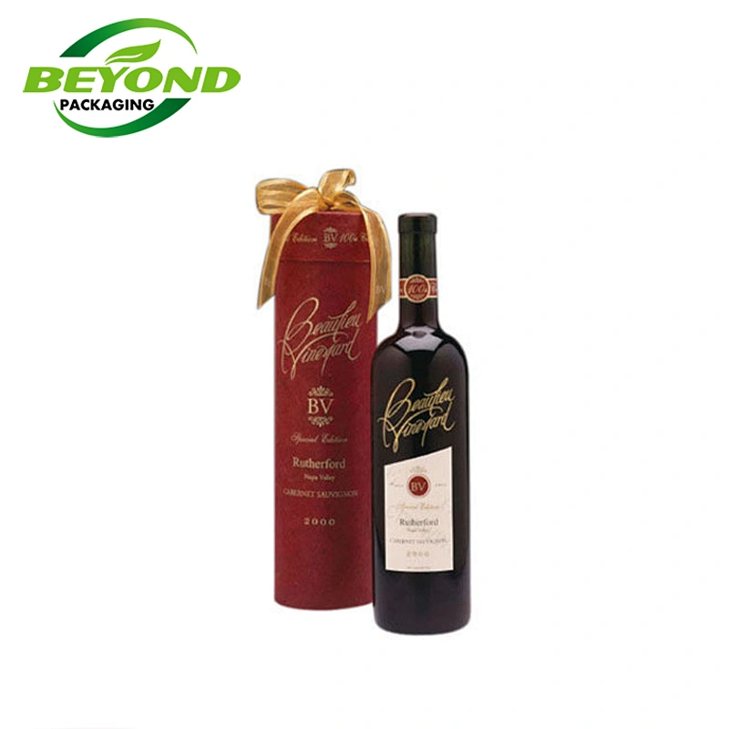Wholesale Custom Printing Eco Friendly Cylinder Round Cardboard Paper tube Box Packaging For Wine