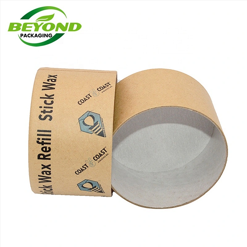 Custom printing kraft cardboard paper tube eco packaging for cosmetics cream jar solid perfume packaging box