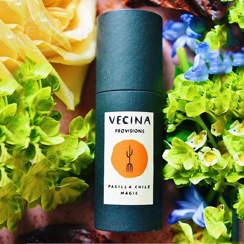 Custom Size Round Essential oil Packaging Box 15ml 30ml Cylinder Container Kraft Paper Tube for skin care dropper bottle package