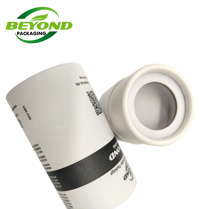 Recycled  High Quality New Design Paper Tube For Perfume  Bottle and Dropper Bottle Packaging With White Card Insert