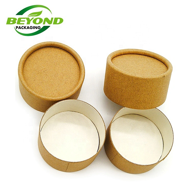 Custom High Quality Biodegradable Cylinder Cardboard Kraft Paper Tube Jar For Lip Balm/Deodorant Stick Packaging