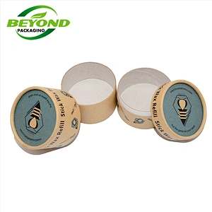 Eco Friendly Biodegradable Natural Bamboo Kraft Paper Packaging Cardboard Tubes Jar 5ml With Oil-proof Paper Inside