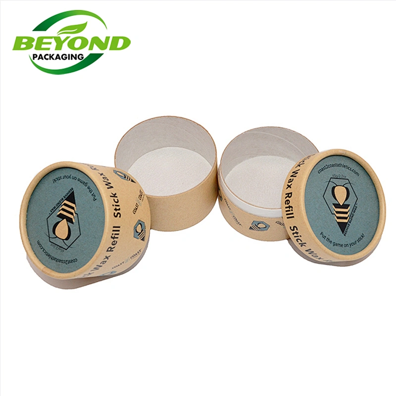 Eco Friendly Biodegradable Natural Bamboo Kraft Paper Packaging Cardboard Tubes Jar 5ml With Oil-proof Paper Inside