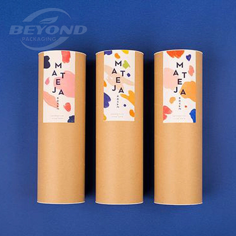 Round eco friendly poster packaging with custom printing