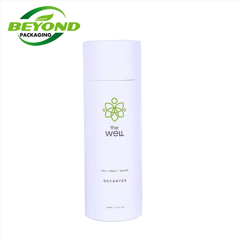 Biodegradable Luxury Cosmetic Packaging Tube Made of Cardboard Logo Hot Stamping For Perfume Essential Oil Glass Bottle
