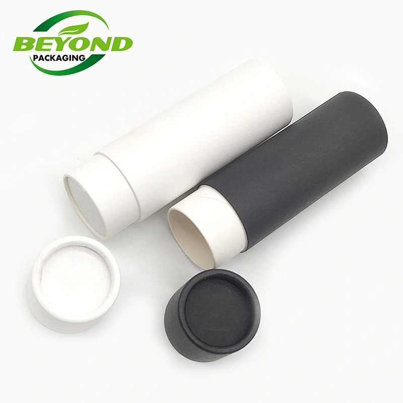 Eco Friendly Push Up Kraft Paper Lip Balm Tubes Biodegradable Material Cardboard Custom Chapstick Tube